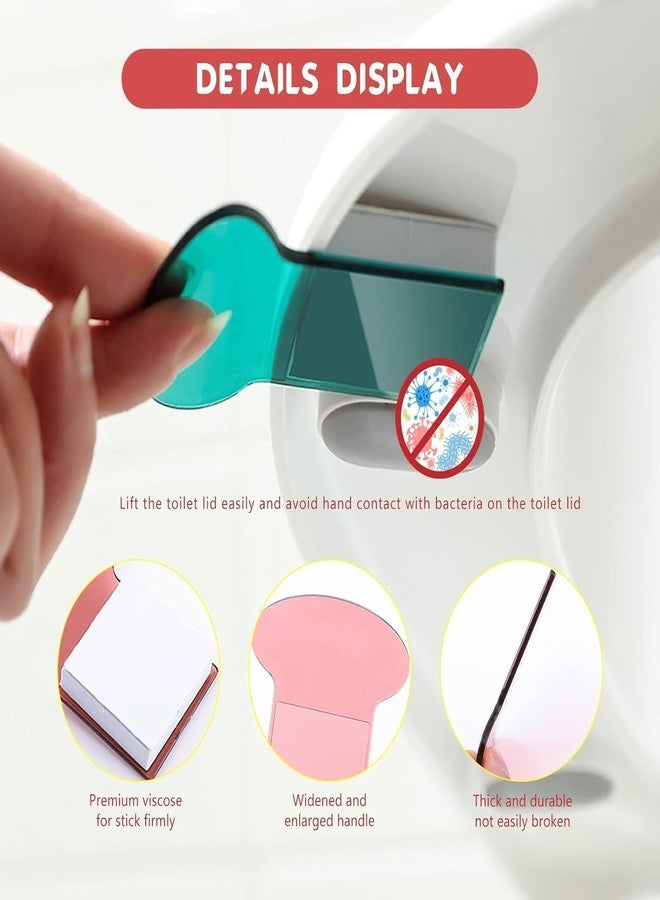 Kryoflare 3Pcs Toilet Seat Handle Lifter Set with Decal, Bathroom Lid Lifting Tools with Stickers Hygienic Seat Holder for or Home,Hotel, Office,Restaurant，Public Toilet，Toilet Lid Decals，Accessories - Image 4