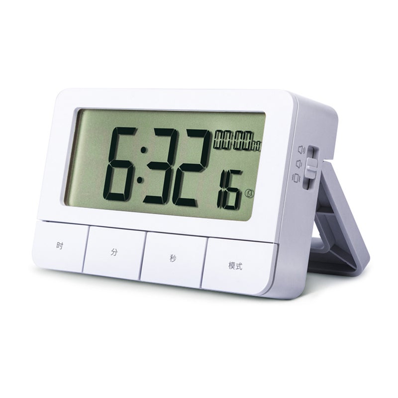 Deli Multifunctional Timer Digital Kitchen Timer with Big Digits Magnetic Backing 12/24 Hour Clock Alarm Count Up & Count Down Timer for Cooking Baking Studying Sports Games Office School - Image 1