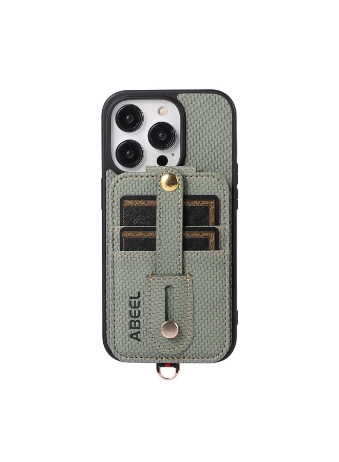 Zaboon Case For iPhone 13 Pro Max ABEEL Carbon Fiber RFID Card Holder Phone Case - Image 1