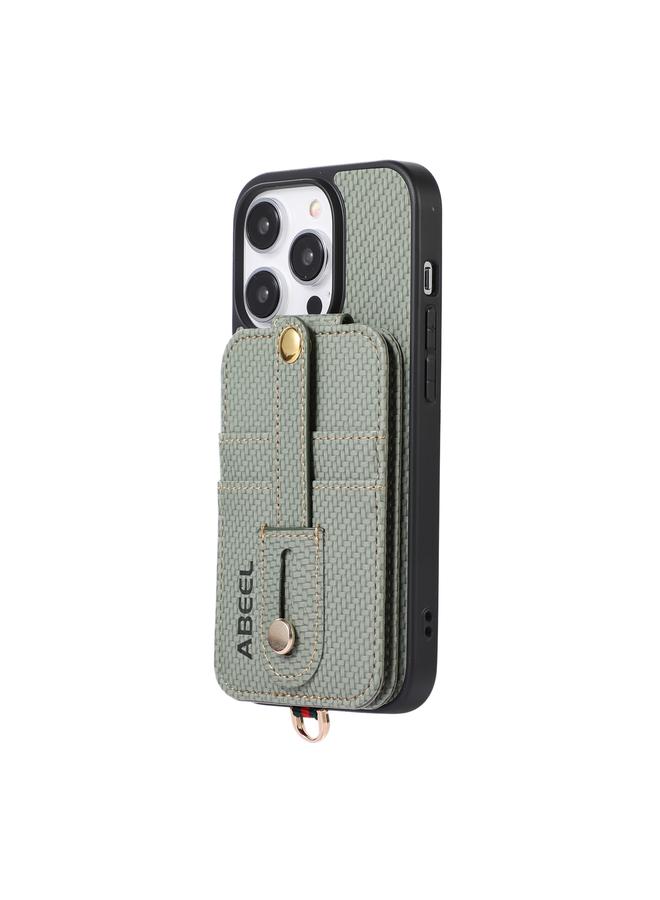 Zaboon Case For iPhone 13 Pro Max ABEEL Carbon Fiber RFID Card Holder Phone Case - Image 2