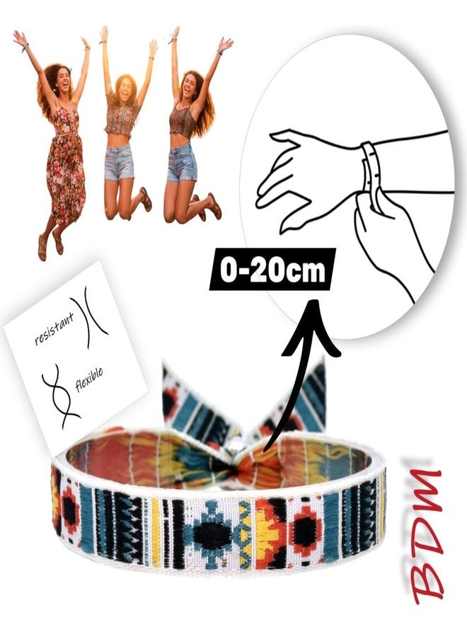 BDM Fabric Bracelets, Colorful Braided Bracelets, Ethnic, Adjustable Cartoon Fabric, Casual and Simple for Men and Women - Image 2