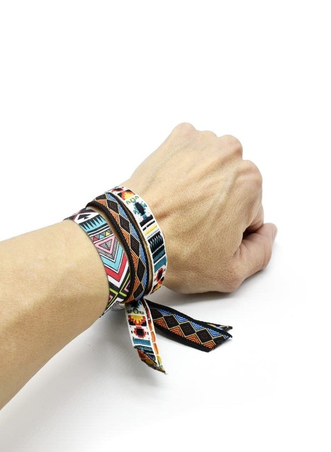 BDM Fabric Bracelets, Colorful Braided Bracelets, Ethnic, Adjustable Cartoon Fabric, Casual and Simple for Men and Women - Image 4