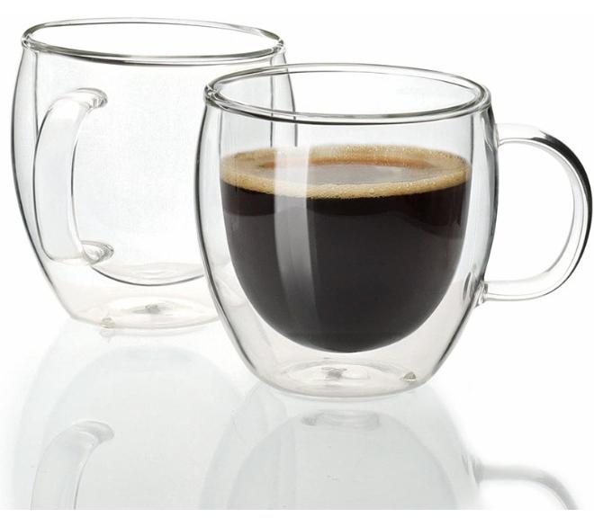 تانجبلب طقم أكواب شاي من الزجاج مزدوجة الطبقة من 2 قطع شفاف 240ملليلتر - Image 1