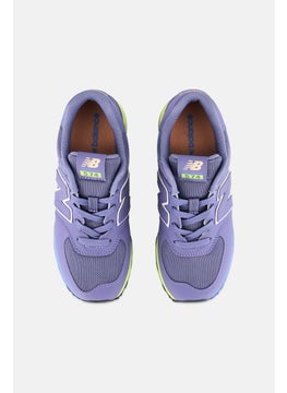New Balance Kids Girl GC574MSD Standard Lace Up Outdoor Shoes, Lavender Combo  - Image 3