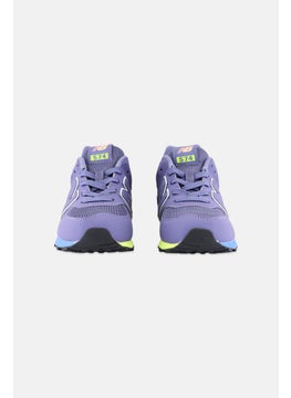 New Balance Kids Girl GC574MSD Standard Lace Up Outdoor Shoes, Lavender Combo  - Image 2