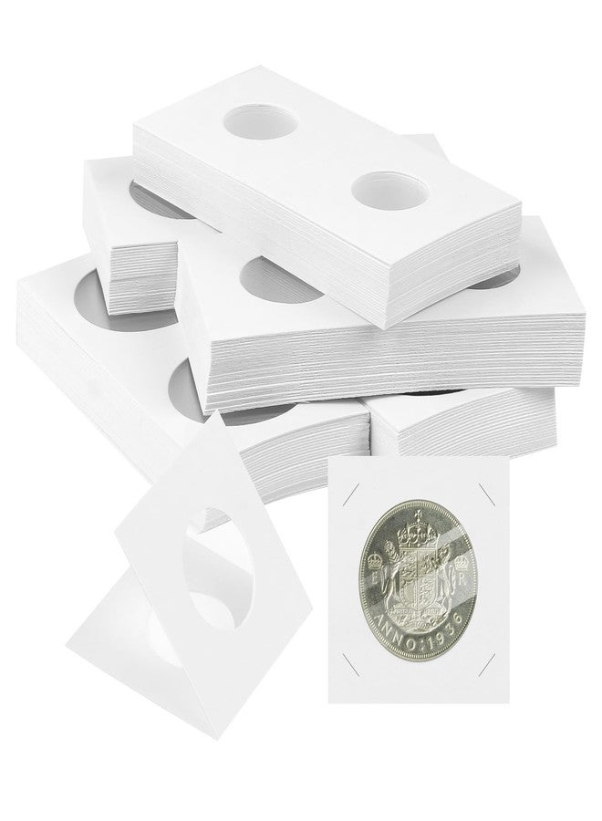 Aunifun Cardboard Coin Holders 100pcs 2" x 2" Paper Coin Flips for Coin Collection, Currency Holders for Coin Collection Supplies in 5 Sizes - Image 1