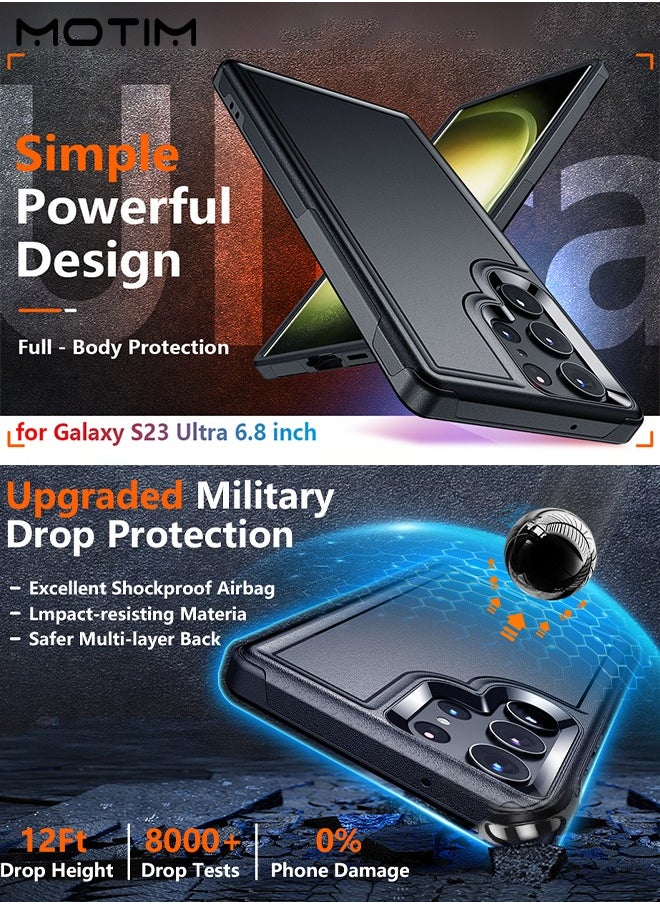 Motim - Phone Case Compatible for Sumsung S23 Ultra 5 in 1 Drop Protection Shockproof Slim Galaxy S23 Ultra Phone Case +2 Screen Protector +2 Camera Lens Protector - Image 1