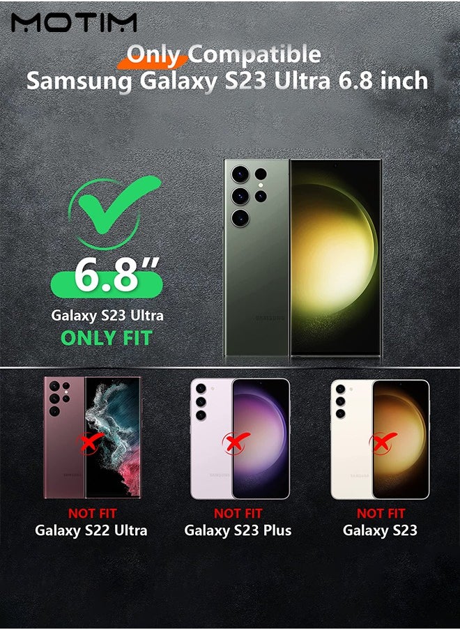 Motim - Phone Case Compatible for Sumsung S23 Ultra 5 in 1 Drop Protection Shockproof Slim Galaxy S23 Ultra Phone Case +2 Screen Protector +2 Camera Lens Protector - Image 1