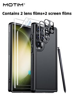 Phone Case Compatible for Sumsung S23 Ultra 5 in 1 Drop Protection Shockproof Slim Galaxy S23 Ultra Phone Case +2 Screen Protector +2 Camera Lens Protector