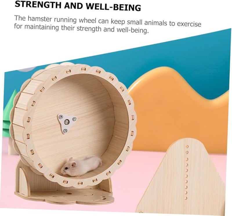 Wooden Sunflower Hammer Wheel Silent Exercise Toy For Small Pets 2Pcs Set - Image 5