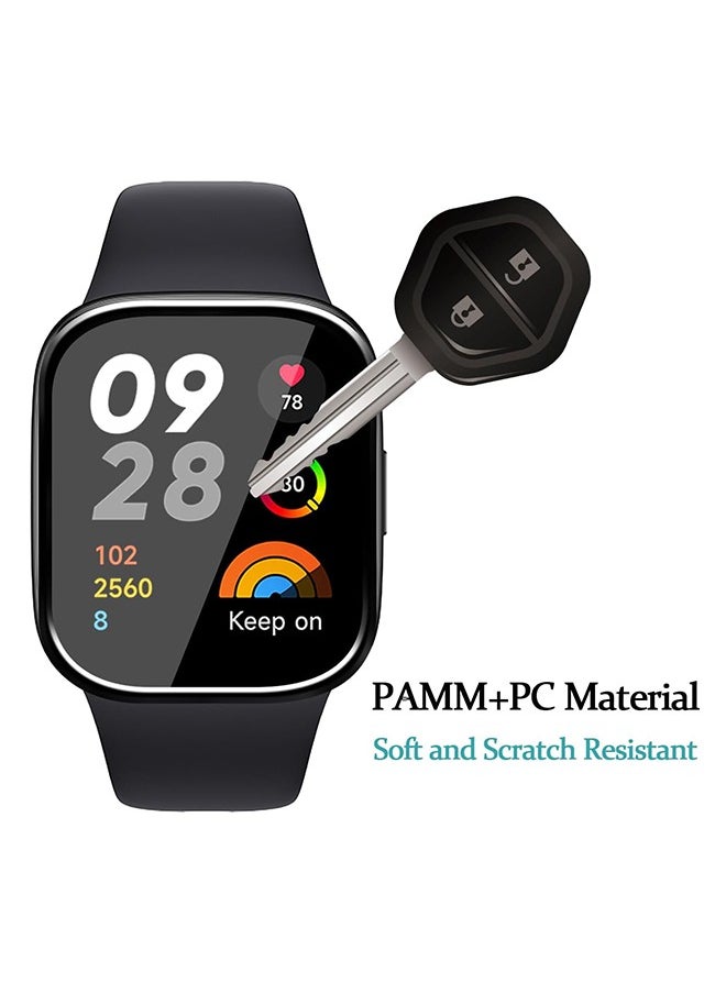 X-level - 2 Pcs Screen Protector Case for Xiaomi Redmi Watch 3 Active/3 lite, 3D Curved Soft Smart Watch Protective Film HD Tempered Screen Protector Case Ultra Slim Anti-Scratch Full Coverage Proctective Watch - Image 1
