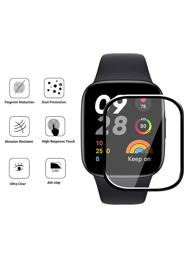 X-level - 2 Pcs Screen Protector Case for Xiaomi Redmi Watch 3 Active/3 lite, 3D Curved Soft Smart Watch Protective Film HD Tempered Screen Protector Case Ultra Slim Anti-Scratch Full Coverage Proctective Watch - Image 1