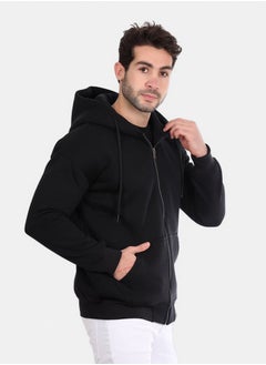 WHITE RABBIT Basic Inner Fleece Zip Through Hoodie  - Image 4