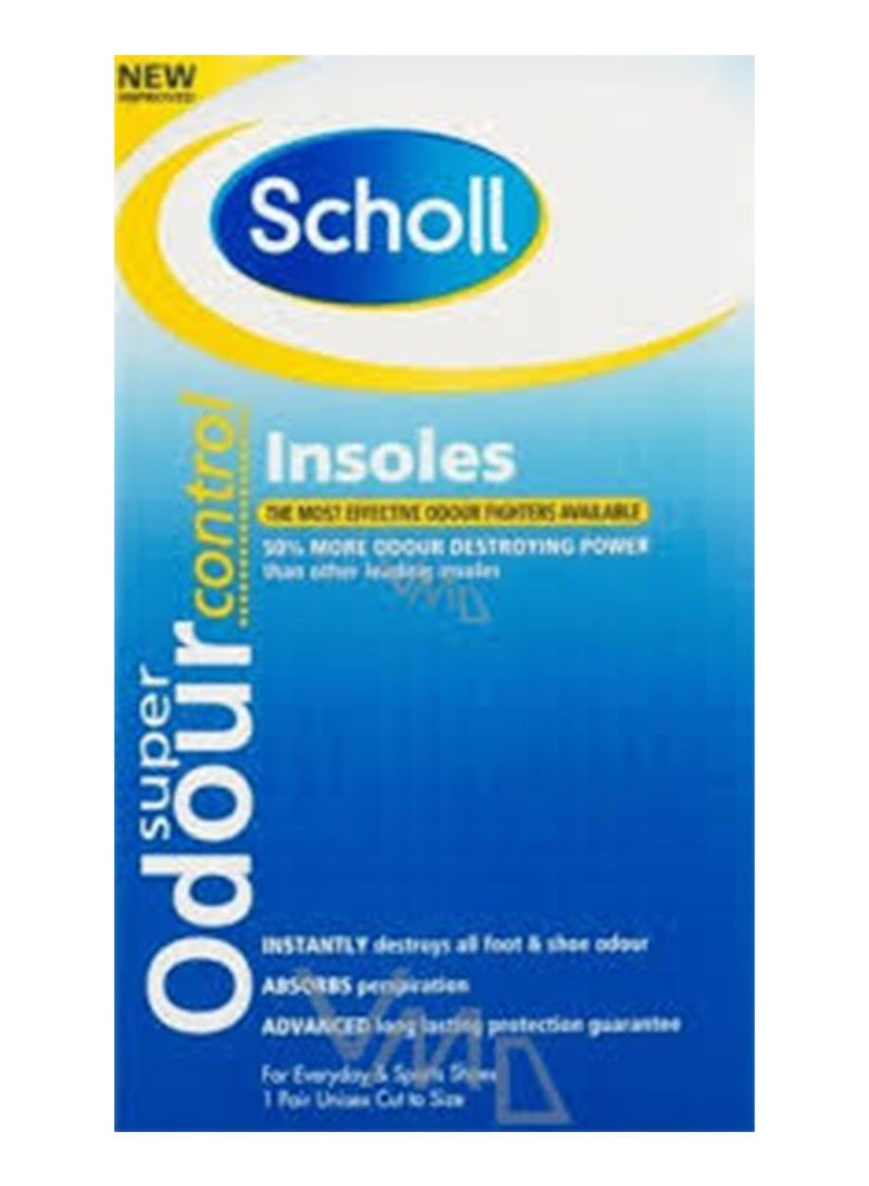 Generic Scholl Odour Super Control Insoles – Long-Lasting Freshness and Comfort for Shoes 