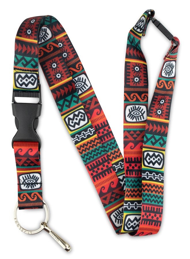 Limeloot Wayfinder Western Lanyard for Keys, ID Badges, and Accessories - Colorful Neck Lanyard with Breakaway Clasp, Quick Release Buckle, and Flat Ring - Image 1