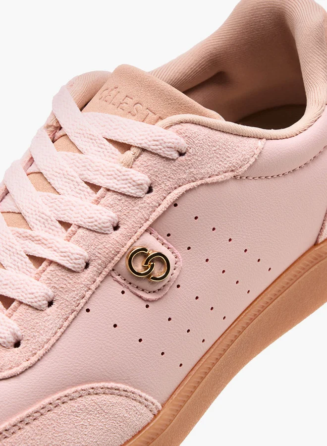 Celeste Women's Logo Detail Sneakers with Lace-Up Closure