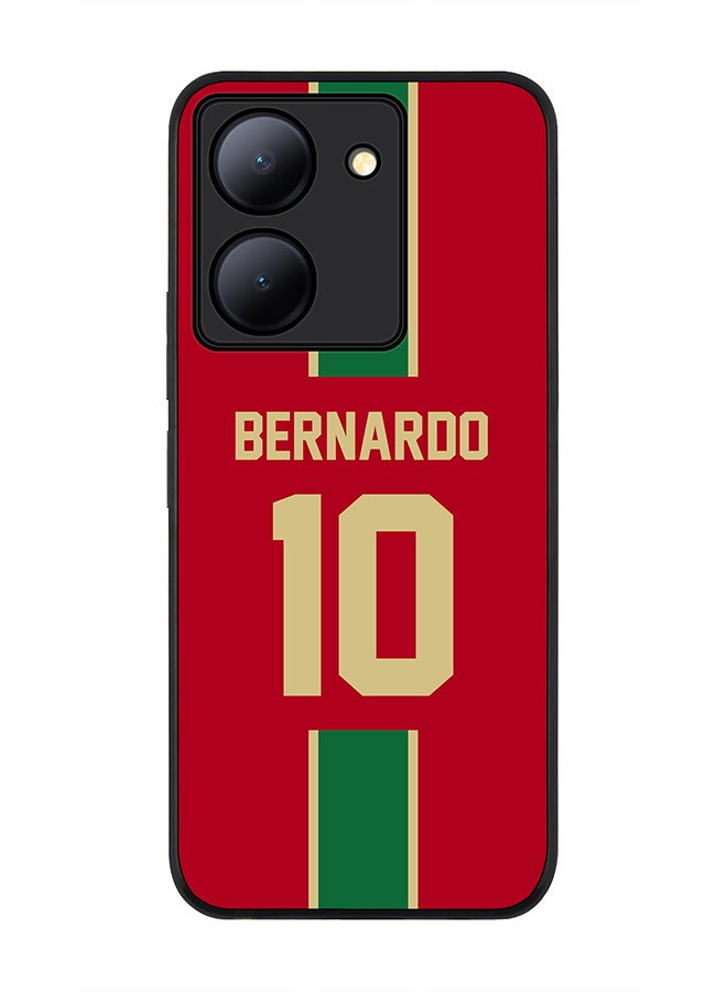 Stylizedd Rugged Black Edge case for Vivo Y36 / Vivo Y36 5G,Slim fit Flexible Cover - Football Team - Portugal, Player Name - Bernardo - Image 1