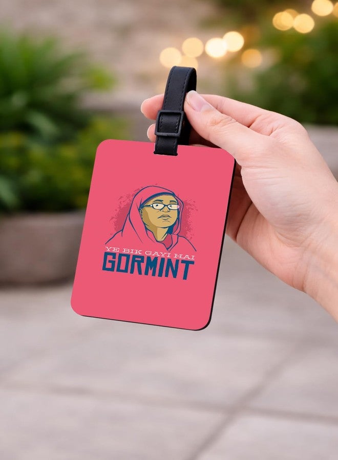 tinywalk Travel Luggage Tags (Set of 2) - Wooden - Retro Ticket Print Design, 2.75 x 3.75 in (7 x 9.5 cm), Adjustable Reusable Strap, Suitcase Name Tag for Travel - Image 2