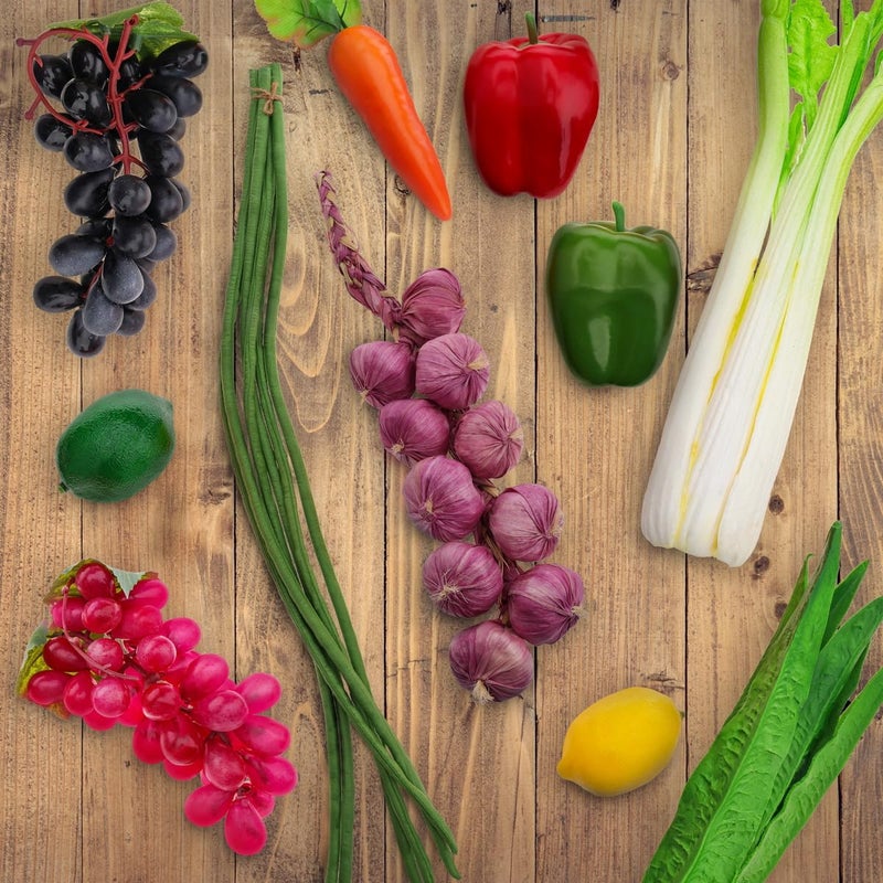 Meiwlong Meiwlong 11 PCS Fake Vegetable Artificial Plastic Fruit Lifelike Model Display Faux Centerpieces Realistic Props Decoration Home Festival Christmas  - Image 4