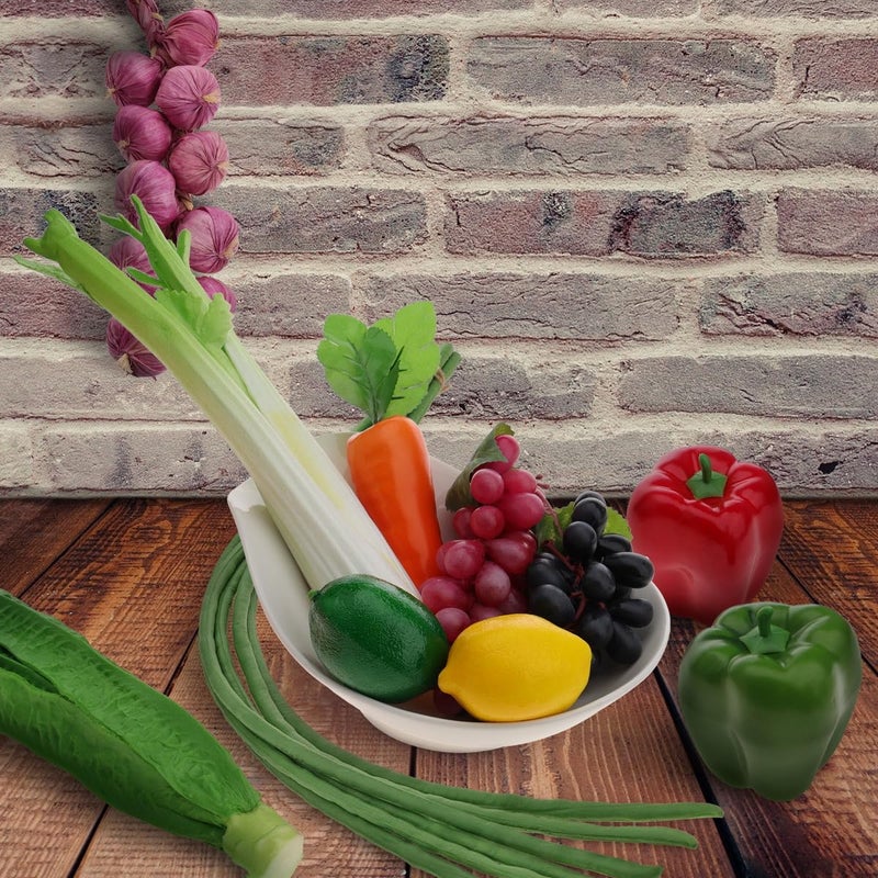 Meiwlong Meiwlong 11 PCS Fake Vegetable Artificial Plastic Fruit Lifelike Model Display Faux Centerpieces Realistic Props Decoration Home Festival Christmas  - Image 5