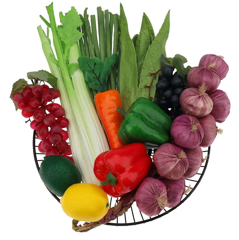 Meiwlong Meiwlong 11 PCS Fake Vegetable Artificial Plastic Fruit Lifelike Model Display Faux Centerpieces Realistic Props Decoration Home Festival Christmas  - Image 1