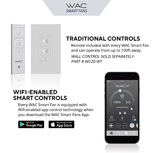 WAC Lighting Blitzen 3-Blade Aluminum Smart Ceiling Fan in Brushed Nickel - Image 3