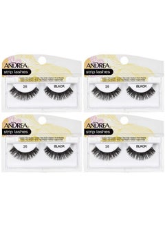 Andrea False Lashes Style 26 Black 4 Pairs  - Image 1