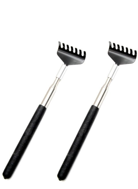 Back Scratcher, Black Portable Extendable Back for Men Women Itch Relief (7.87 to 26.77 Inch)