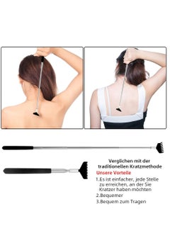 Oasisgalore Back Scratcher, Black Portable Extendable Back for Men Women Itch Relief (7.87 to 26.77 Inch)  - Image 4
