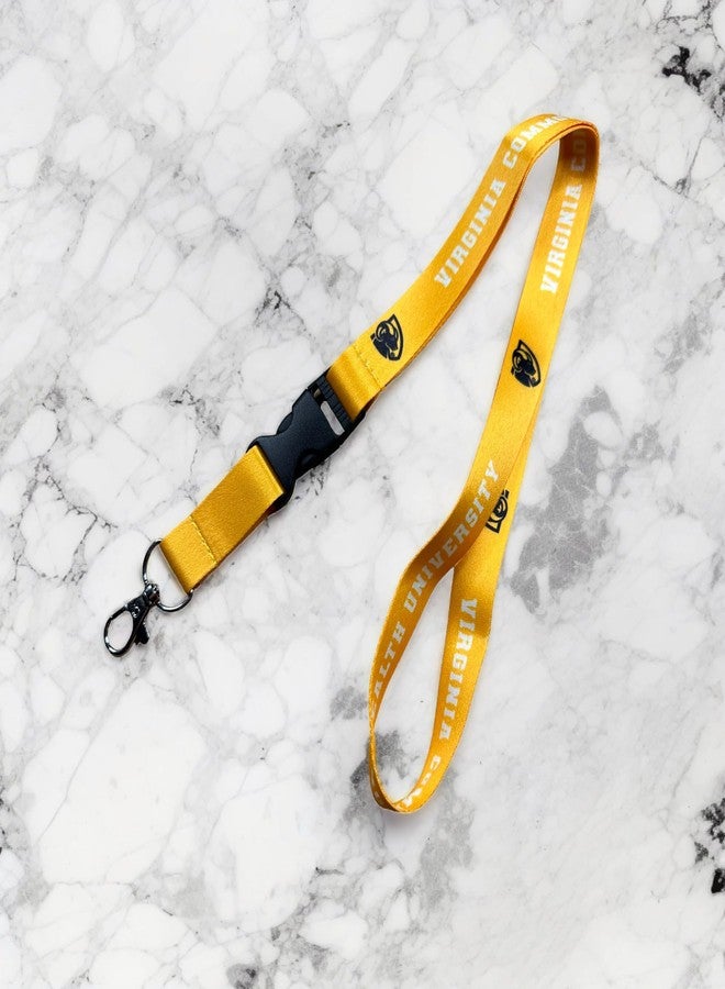 Desert Cactus Virginia Commonwealth University Lanyard VCU Rams Car Keys ID Badge Holder Keychain Detachable Breakaway Snap Buckle (Yellow) - Image 5