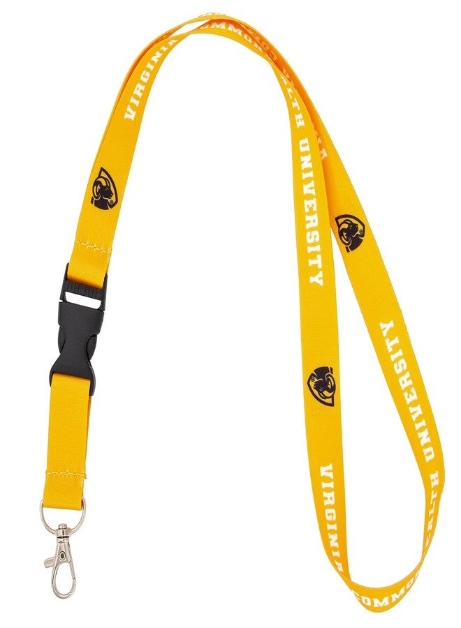 Desert Cactus Virginia Commonwealth University Lanyard VCU Rams Car Keys ID Badge Holder Keychain Detachable Breakaway Snap Buckle (Yellow) - Image 1