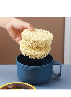 Brain Giggles BrainGiggles Portable Ramen Soup Bowl 850ml with Lid and Handles for Kids and Adults Food Container - Yellow  - Image 4