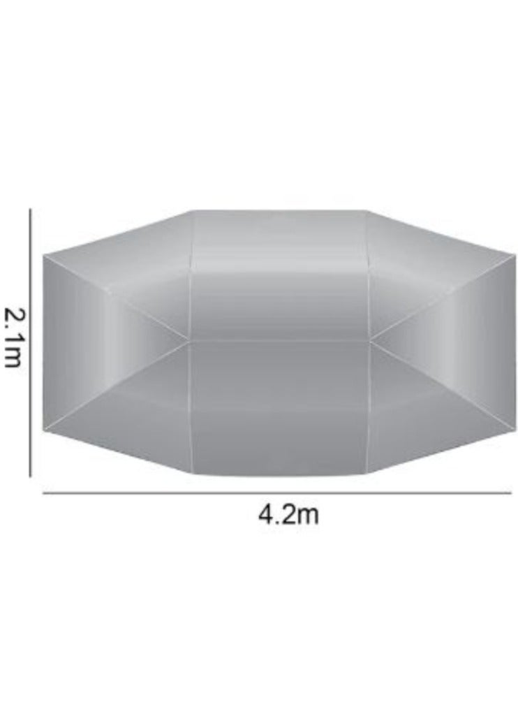 AROAQ 2.1x4.2m Outdoor Waterproof Car Cover Tent Cloth UV Protection Foldable Auto Tarp Sun Shade - Image 1