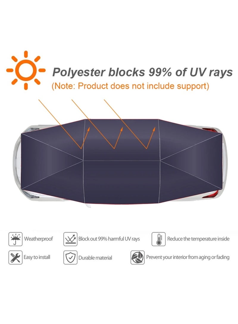 AROAQ 2.1x4.2m Outdoor Waterproof Car Cover Tent Cloth UV Protection Foldable Auto Tarp Sun Shade - Image 2