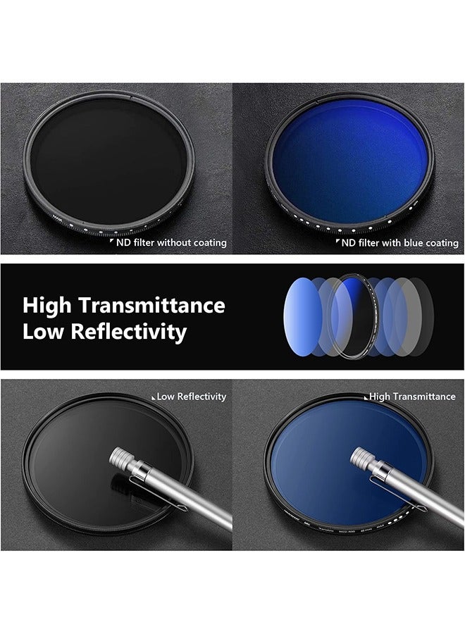 NEEWER Variable ND Filter 49 mm ND2-ND400 (1-9 Stops), Neutral Density Filter, Multi-Layer Coating, Water and Scratch Resistant - Image 5