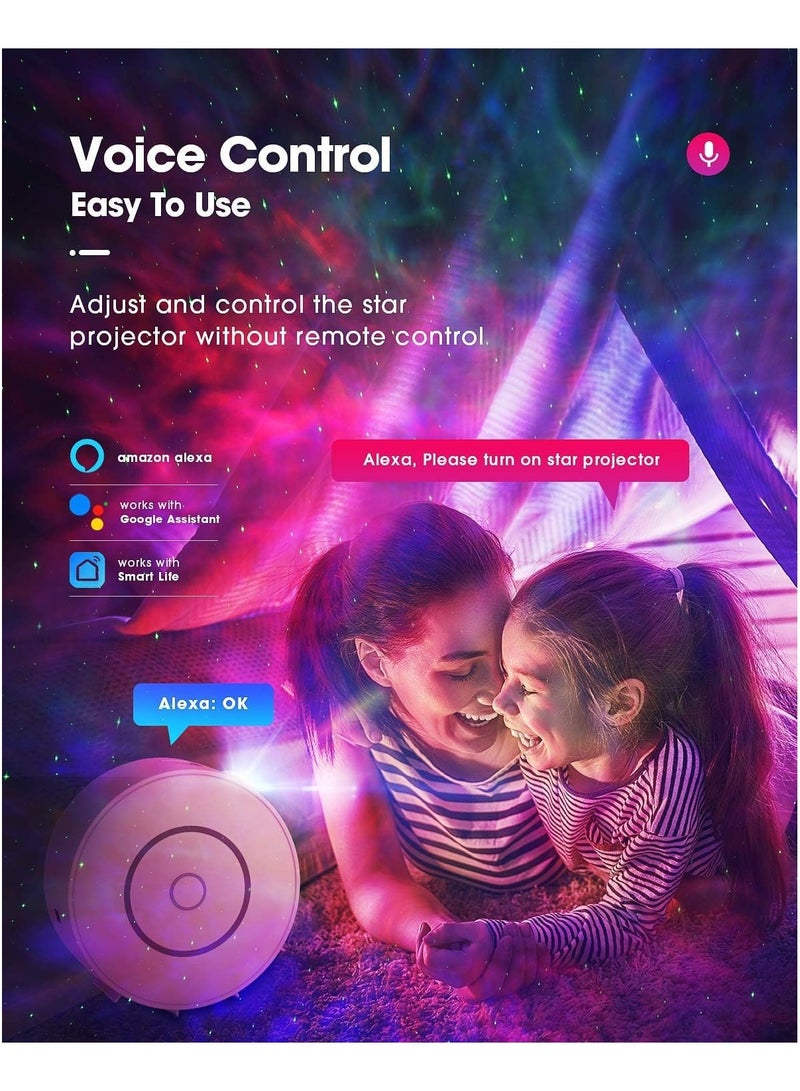 Smart Star Projector Light for Bedroom Control by Smart APP  Voice Control, 3D LED Projector Night Light with Nebula and Timing for Kids Bedroom Party Décor - Image 4