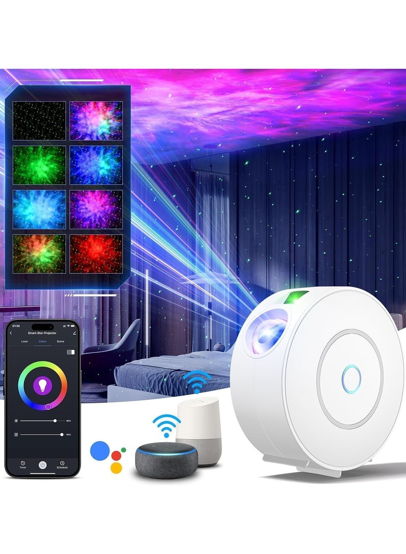 Smart Star Projector Light for Bedroom Control by Smart APP  Voice Control, 3D LED Projector Night Light with Nebula and Timing for Kids Bedroom Party Décor - Image 1