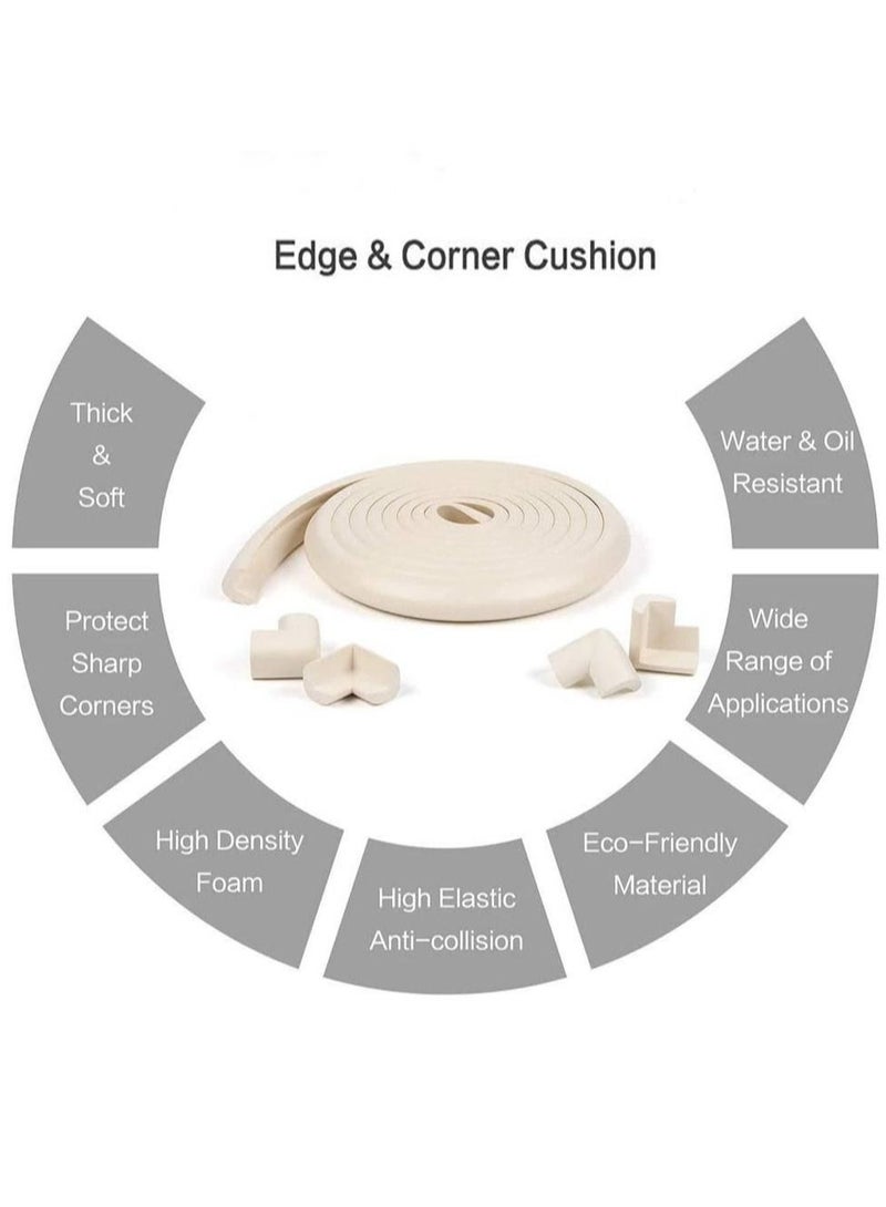 Edge Corner Guards Baby Proofing Foam Safety Furniture Bumper Table Protectors Corner Cushion Set 4M  Edge 4 Corners