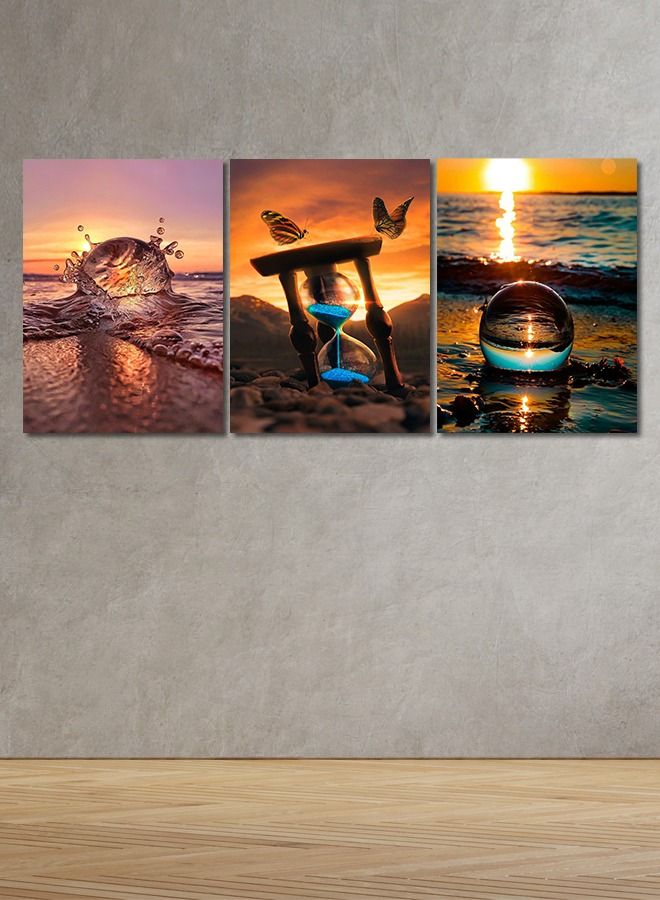 Marktna Decorative Wall Art Painting with a  Modern Design, 3 Pieces, Size 120x60cm - Image 1