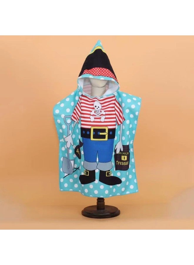 شارب منشفة حمام للأطفال مع طباعة كرتونية لطيفة ناعمة وسميكة سريعة الجفاف قابلة للارتداء على الشاطئ - Image 1