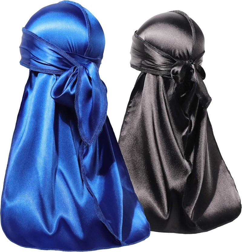 ForceWave 2 PCS Silky Satin Baby Durags for Boys Girls Infant - Image 1