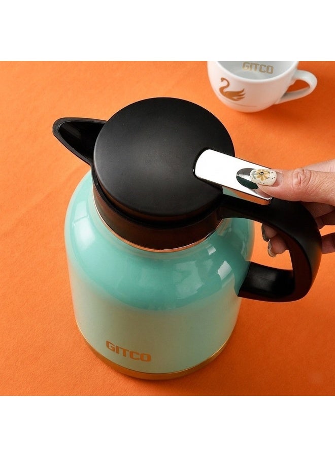 GITCO Stainless Steel Vacuum Insulated Flask 1.7L, Double Wall Thermal Beverage carafe, Leakproof Lid, Non-Slip Base, 12H Hot / 24H Cold Retention - Image 2