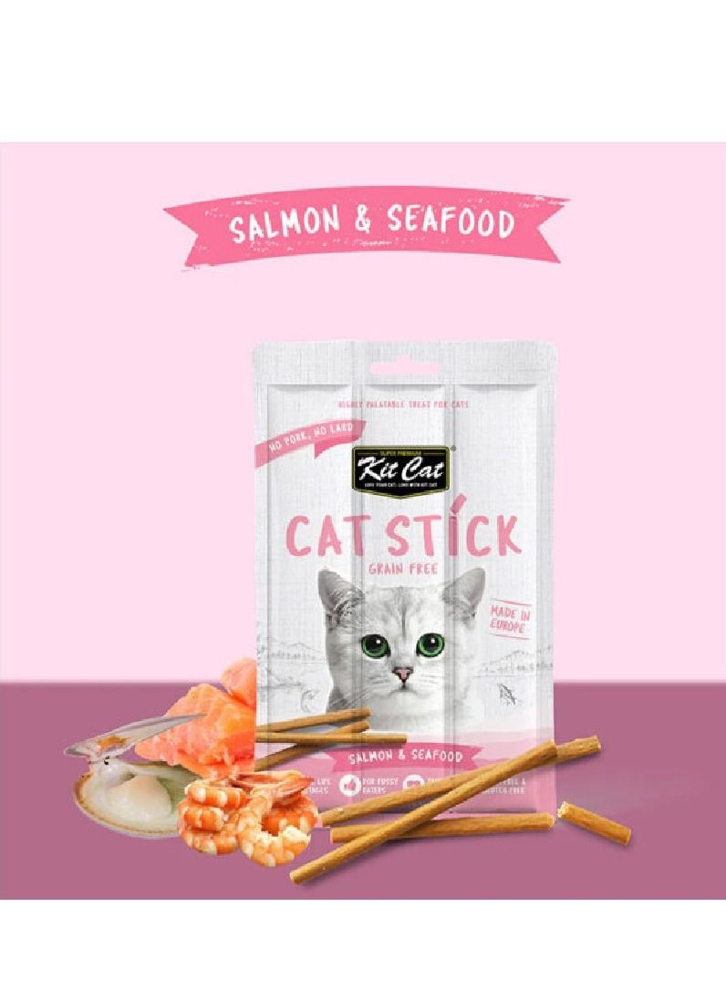 Kit Cat Grain Free Cat Stick Salmon & Seafood 15g - Image 2