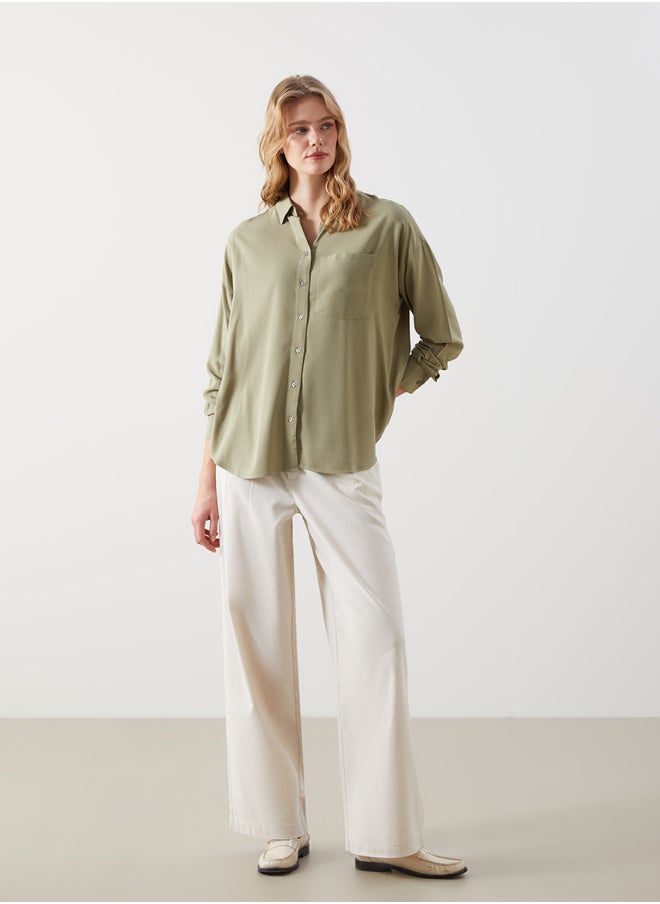 LC WAIKIKI - Comfortable Poplin Women's Shirt with Pocket - Image 1