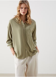 Comfortable Poplin Women's Shirt with Pocket