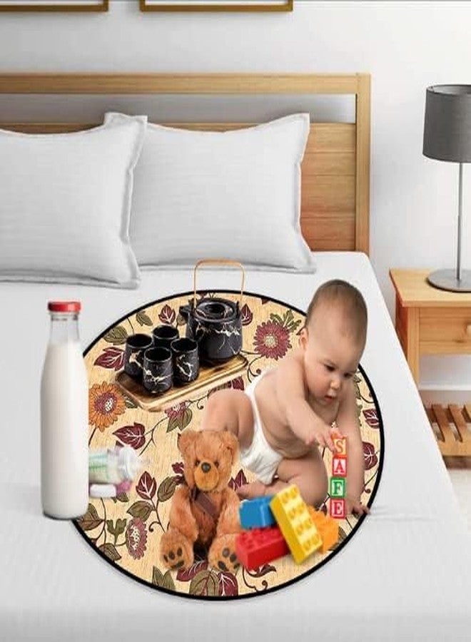 Khushimit® Water Resistant Baby Bed Sheet Protector || Baby Enjoy Food on Bed with Playing || Baby Playing Sheet || Picnic Mat for Baby with Stain Resistant || Size- 36*36 Inch || (Design-KM1002) - Image 2