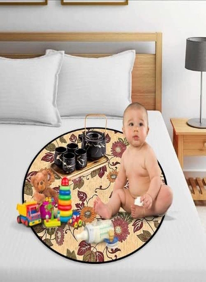 Khushimit® Water Resistant Baby Bed Sheet Protector || Baby Enjoy Food on Bed with Playing || Baby Playing Sheet || Picnic Mat for Baby with Stain Resistant || Size- 36*36 Inch || (Design-KM1002) - Image 1