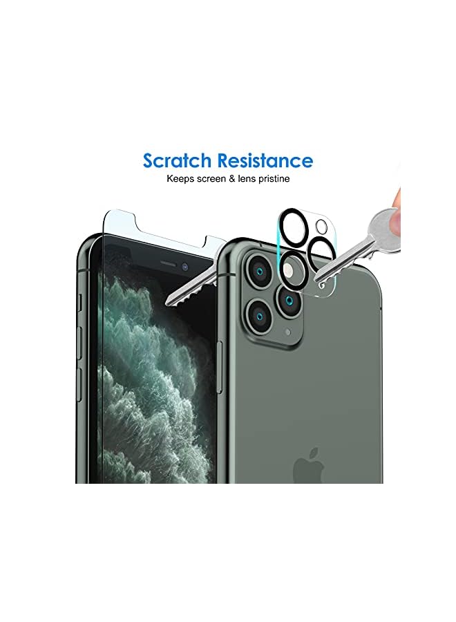 Jetech Screen Protector For Iphone 11 Pro Max 6.5-Inch With Camera Lens Protector, Tempered Glass Film, 2-Pack Each - Image 3