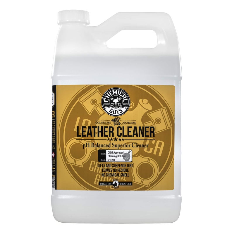 Chemical Guys SPI_208 Colorless and Odorless Leather Cleaner for Car Interiors, Furniture, Apparel, Boots, and More (Works on Natural, Synthetic, Pleather, Faux Leather and More), 128 fl oz (1 Gal) - Image 1