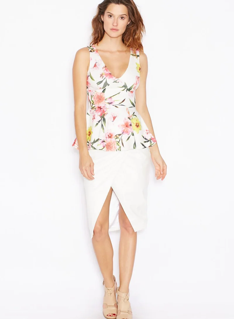 Ginger Floral Printed Peplum Top